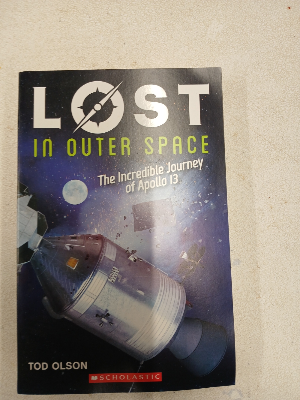 Scholastic Space History Paperback — Black & White Illustration